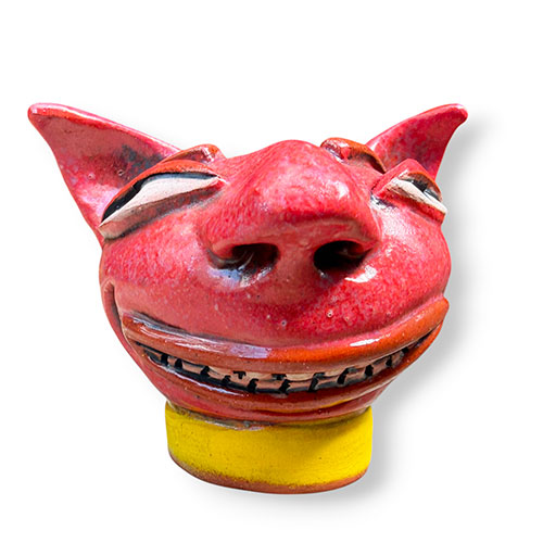 Ricky Boscarino Cat Face Pot 3" DP6109
